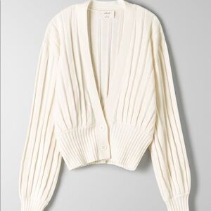 Aritzia Wilfred Thais Cardigan size XXS in cream